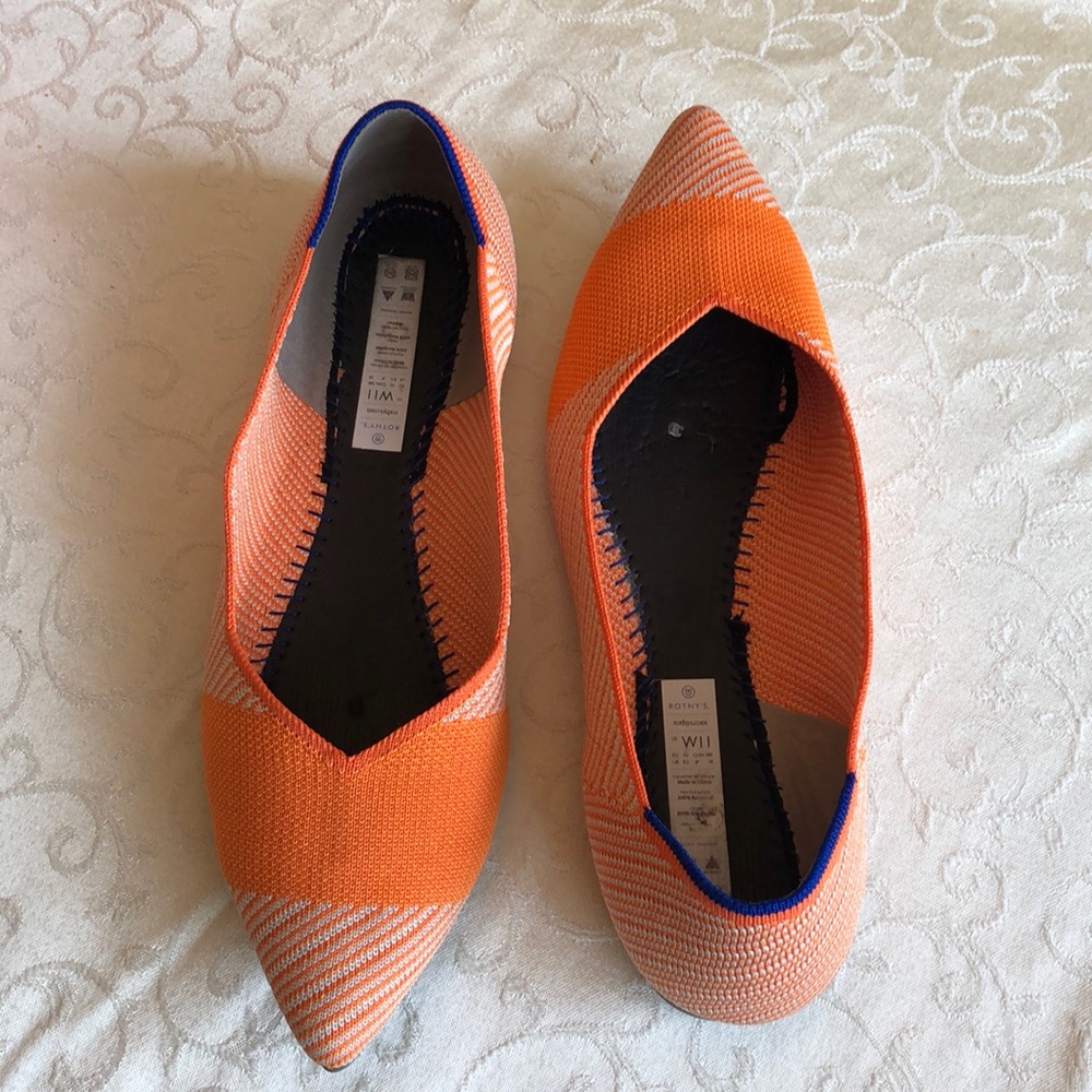 Rothys the point, sherbet shoes.